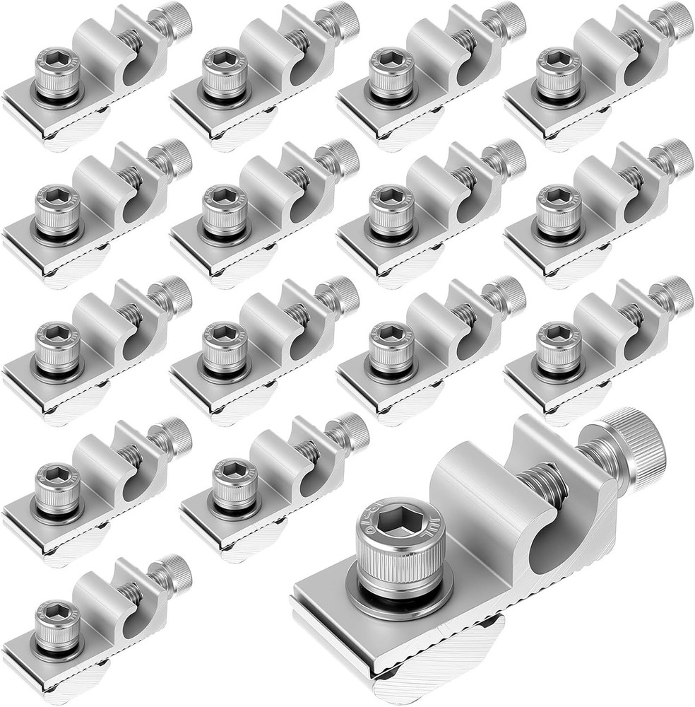 16 Pack Solar Panel Grounding Clamps Set – Aluminum Alloy Thunder Protection …