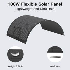 100W Flexible Solar Panel Black Solar Charger For Power Station Camping Outdoor