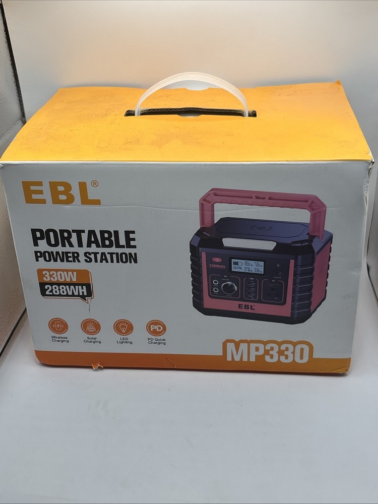 EBL Portable Power Station 300 110V/330W Pure Sine Wave Solar Generator