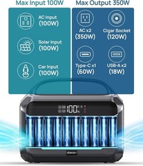 288Wh Solar Generator – Lightweight 8.2LB Power Bank for Camping and Emergencies