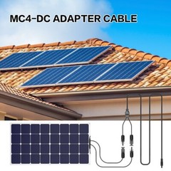 Solar Panel 16AWG Extension Cable w/ 8mm & 5.5×2.5mm DC Adapter Plug
