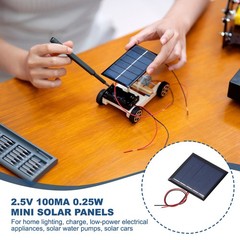 10Pcs 2.5V 0.25W 100mA Mini Solar Panels with Cable