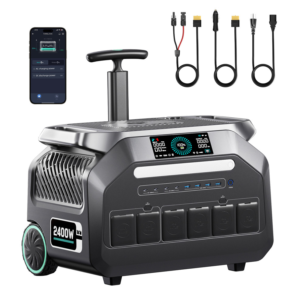 Solar Generator Peak 5000W LiFePO4 2400W 2048Wh P2400 Portable Power Station IEE