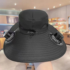 Solar USB Powered Fan Sun Hat Outdoor Fishing UV Protection Cooling Cap