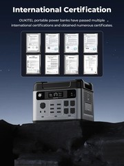 OUKITEL Power Station 2400W Solar Generator 2048Wh LF Battery Backup + Gift Bag