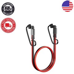 3.3FT SAE to SAE Heavy-Duty Cable with Dust Cap for All Vehicles and Equipment