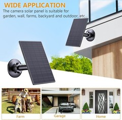 2W Solar Panel Security Cameras W/ USB & USB-C Port 4 Pack USB Solar charger