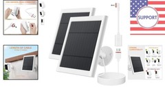 4W Solar Charger for Ring Cameras – Dual Pack with 10ft Cable & Rotatable Mount