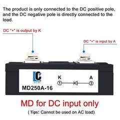 200amp Diode Anti-Reverse One Way Diode MD 250A (200A)-16 Voltage Range:AC …