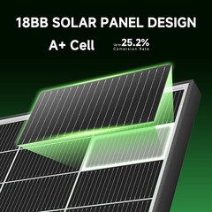 300W (600W) Bifacial N-Type Solar Panel Mono 12/24V Charging Camping Off-Grid RV