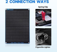 Nicesolar 20W 12V Solar Battery Trickle Charger Maintainer Car Boat RV