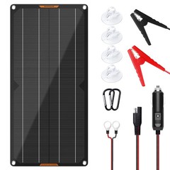 10W Battery Maintainer Solar Charger 12V Car Trickle Motorcycle RV Boat Truck US