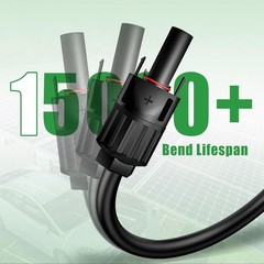 Twin Wire 60 Feet Solar Extension Cable 10AWG with -IP67- Female and Male Con…