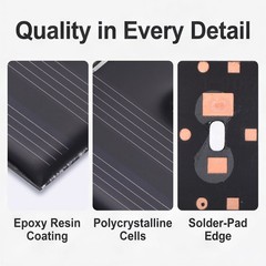 2 pieces 2V 0.16W polycrystalline solar panel 50.5×40.5mm