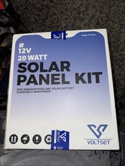#12V 20 WATT Solar Panel Kit 20W Monocrystalline Solar Battery Charger New N Box