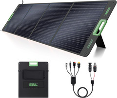EBL 200W Portable Solar Panel, Foldable IP65 Waterproof 200 Watt Solar Panel wit