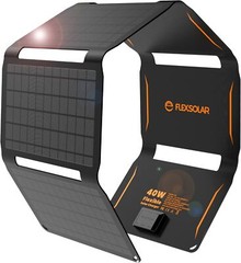 FlexSolar 40W Foldable Solar Panel Charger with USB-C and USB-A Outputs