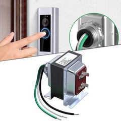 Shielded 16V 30VA Doorbell Transformer for Reliable Video Doorbell Power Supply
