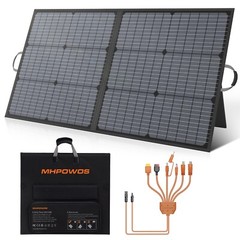 MHPOWOS 110W Foldable Off Grid Solar Panel with Kickstand For Camping RV Outdoor