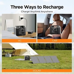 40W Solar Panel Included – 300W Portable Generator for Camping & Emergency Use