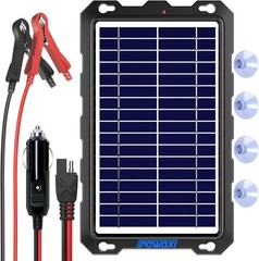 POWOXI 7.5w Solar Battery Trickle Charger Maintainer 12v Solar Panel Kit for Car
