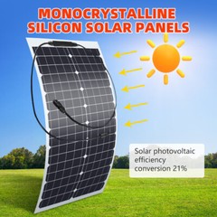 300W Mono Flexible Solar Panel 12v Portable Power Charge Camping Home RV Battery
