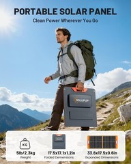 60W Portable Solar Panel Charger, 23.5% High Efficiency Foldable Solar Panels…