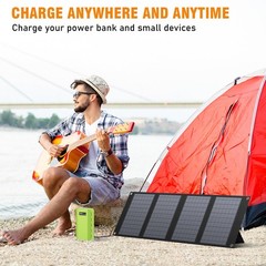40 Watt Portable Solar Panel for 100W~200W Portable Power Station, Foldable S…