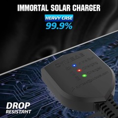 OYMSAE Black Solar Panel Car Battery Charger,5W 12V Waterproof Solar Battery Mai