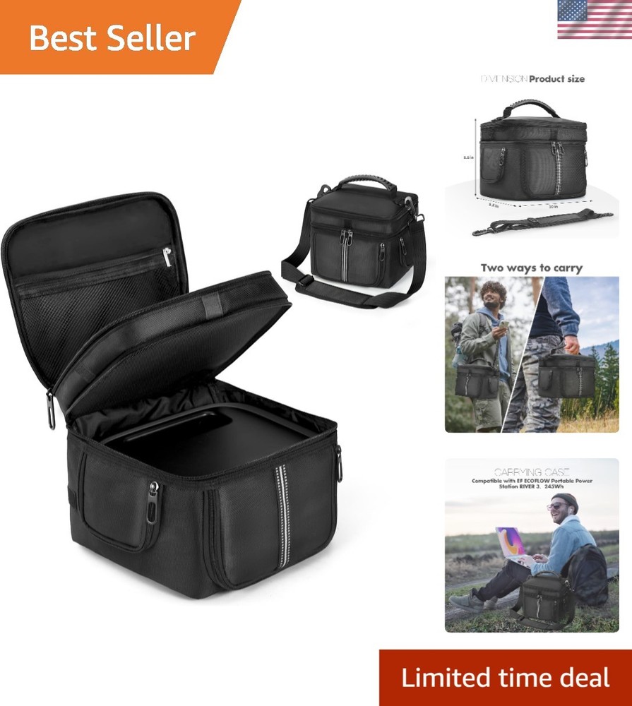 Elegant Storage Bag for EF ECOFLOW RIVER 3 – Includes Adjustable Shoulder Strap