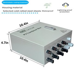 Durable 4-String Solar Combiner Box with 80A Circuit Breakers for Off-Grid …