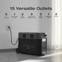 DELTA Pro 3600Wh Portable Power Station – 5 AC Outlets, Fast Charge, Solar Ready