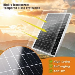 100W Solar Panel Off Grid System Solar Module PV Panel for Caravan House Boat RV