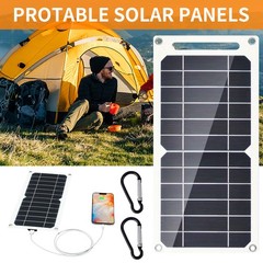20W 5V Solar Panel Power Bank USB Phone Charger Outdoor Camping Hiking Travel