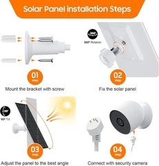 Solar Panel Google Nest Camera 2Pack Upgraded Solar Power Charger Google Nest