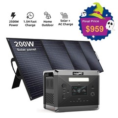 SolarPlay Q2501 2400W Power Station Generator Back-up With 200W Solar Panel