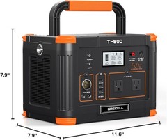 Travel-Friendly 500W Solar Generator with 2 AC Outlets – Lightweight & Versatile