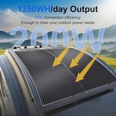 200W Flexible Solar Panel Kit 30A Charge Controller for 12-24V Battery Charging