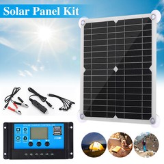 25W Solar Panel Kit 100A 12V battery Charger Controller Caravan Boat Outdoor RV