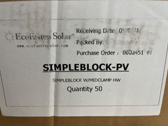 EcoFasten Simpleblock PV Solar Panel Mount Standing Seam Metal Roofing S-5!