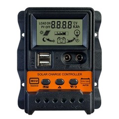 Solar Panel Charge Controller with Dual USB Output for 12V 24V Systems