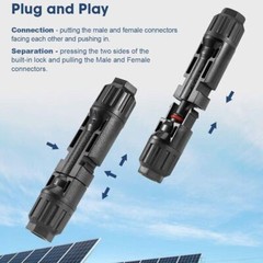 10/20/50/100 Pairs Male Female Solar Cable Connectors For DIY Solar Panel US