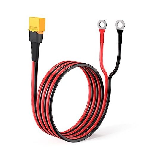 XT60 to O Ring Terminal Cable Connector Cable 5FT 12AWG XT60 Male to O Ring