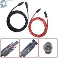 1 Pair 15 FT Black+Red 12AWG Labwork Solar Panel Extension Cable Wire Connector