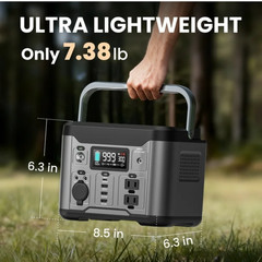 Goosiay 300W Portable Power Station, 296Wh Battery Backup with 110V Pure Sine