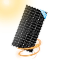200W 12V Solar Panel High Efficiency Monocrystalline Module RV Boat Home Roof US
