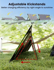 Greenmagic Portable 400 Watt Solar Panel, 39V 400W Foldable Panel Solar Charg…