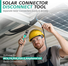 Metal Solar Mc4 Disconnect Tool Made by Heavy-Duty Steel, Spring-Loaded Slot