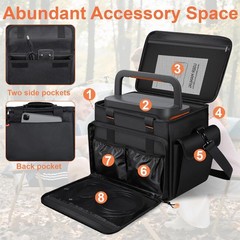 Versatile Carrying Bag for Jackery Explorer 1000 with Multiple Accessory Pockets