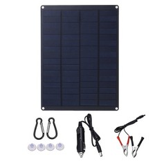 12V 5W Solar Panel and 5V Battery Charger Kit For RV Boat Car Camping Marine